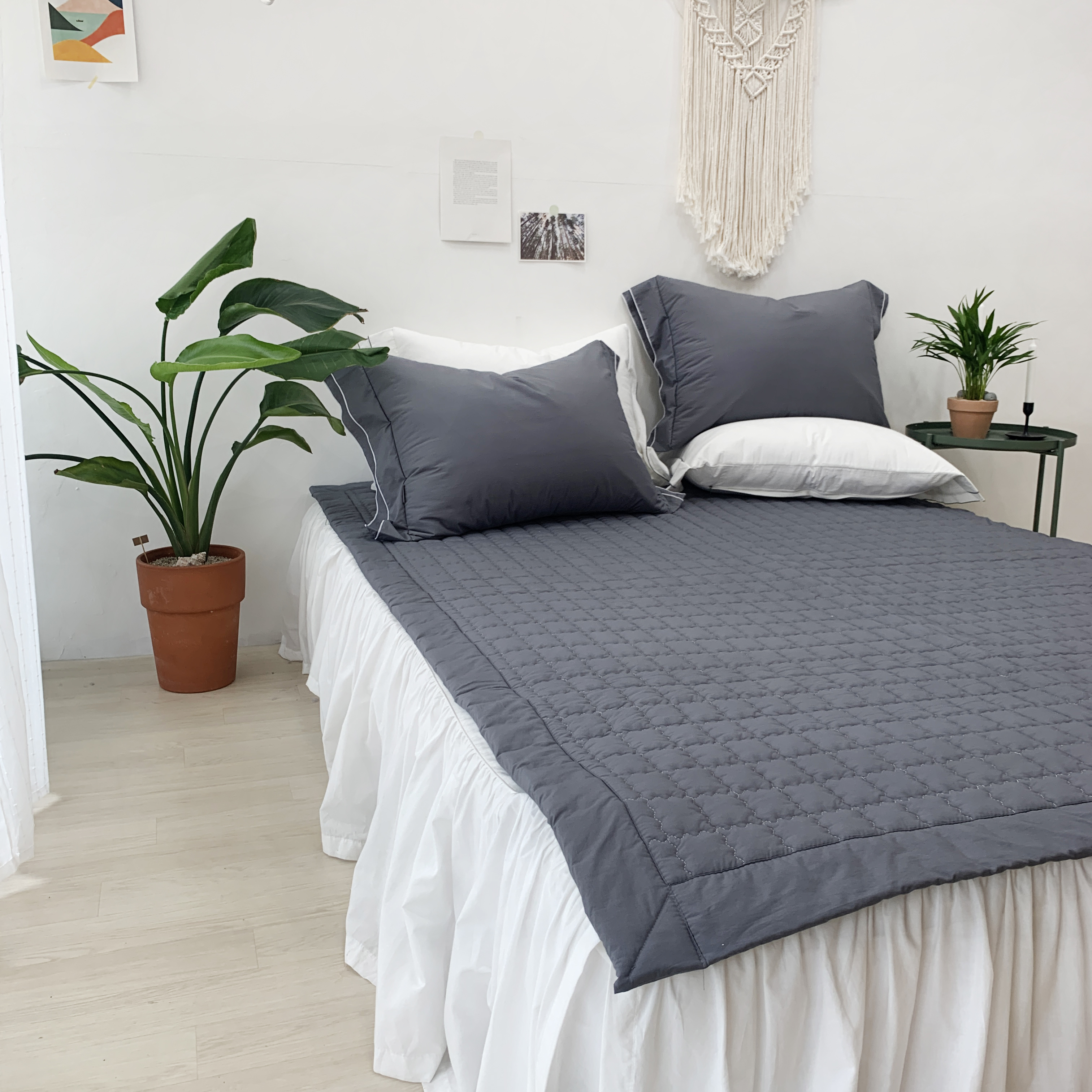 사각사각 바이오워싱 고밀도 순면 미끄럼방지 침대 패드 SS