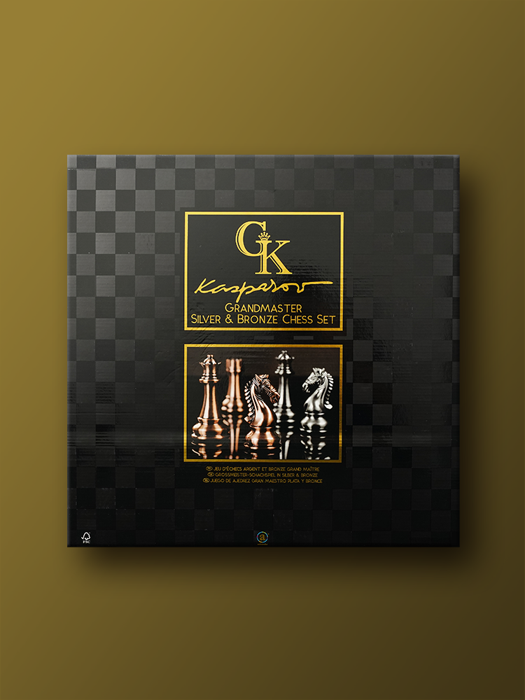 그랜드마스터 카스파로프 실버 브론즈 체스 세트 보드게임