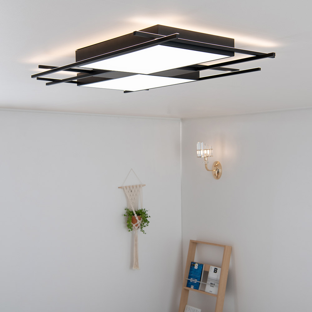 LED 뮤스 거실등 120W 블랙 - 상세 이미지 2