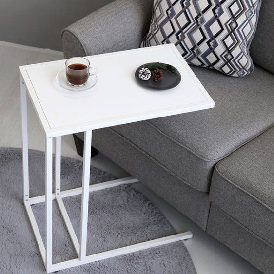 ㄷ자테이블 침대용 테이블 베란다책상 얇은 서브 탁자 소파뒤책장 현관협탁 미용실 티테이블