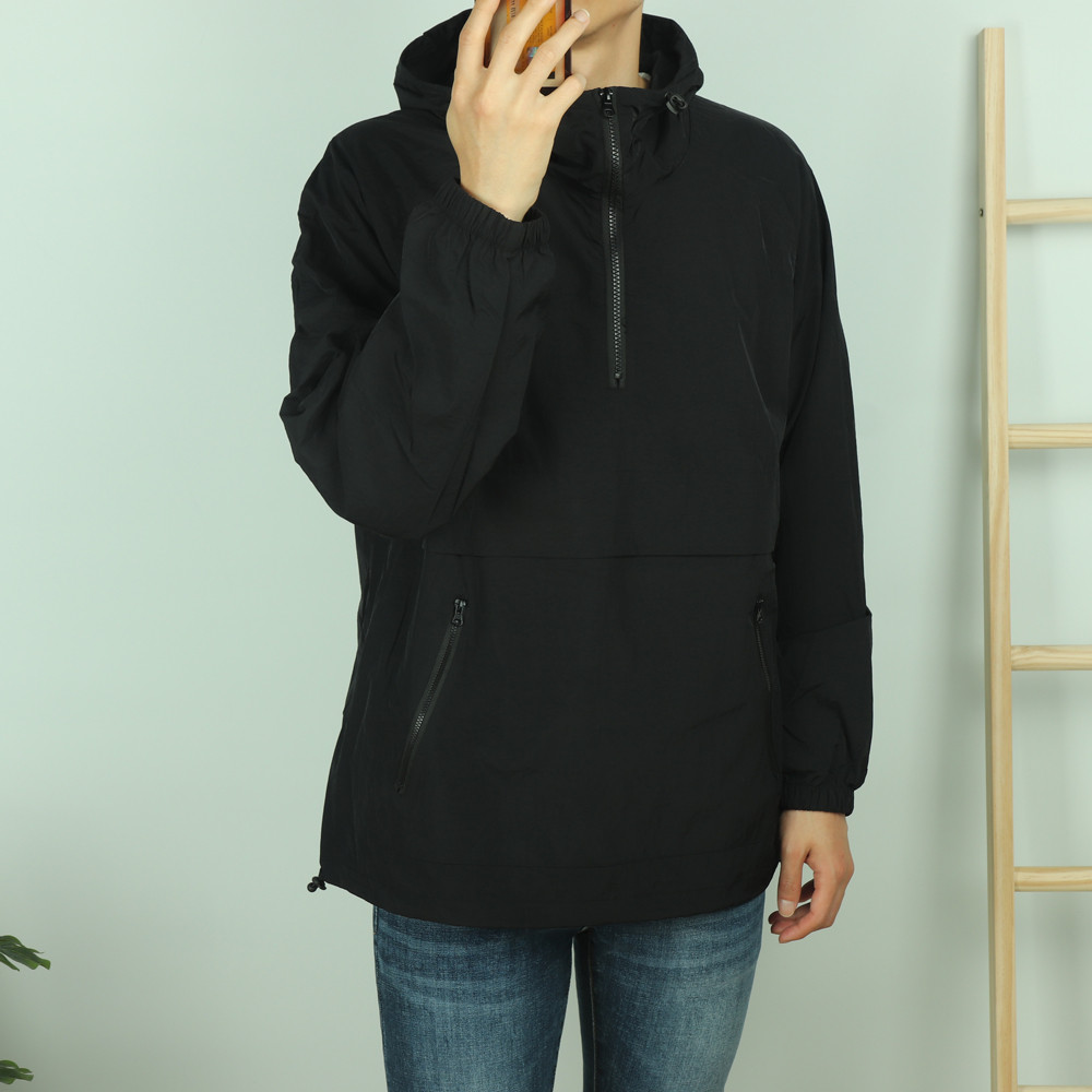캐주얼 오버핏 반집업 방수 바람막이 아노락 나일론 후드집업점퍼 이미지 2