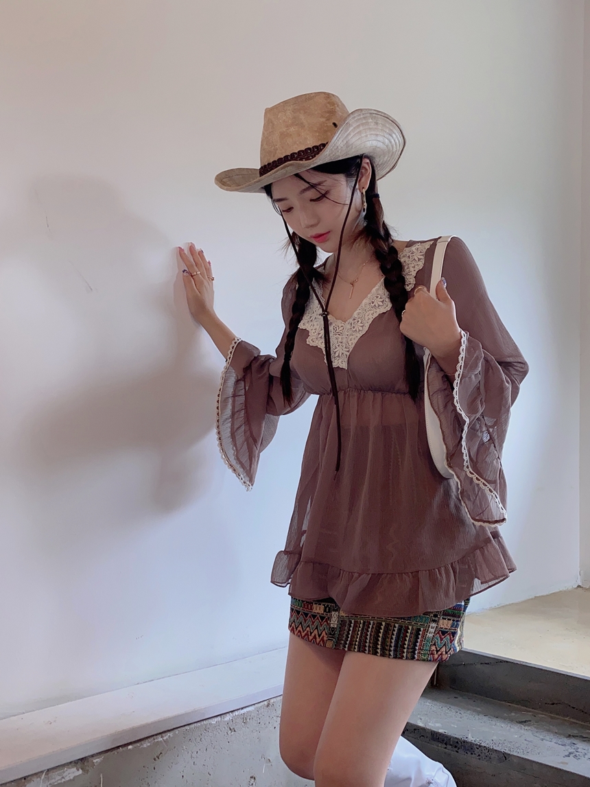웨스턴 카우보이 페도라 모자 2color 상세 이미지 25