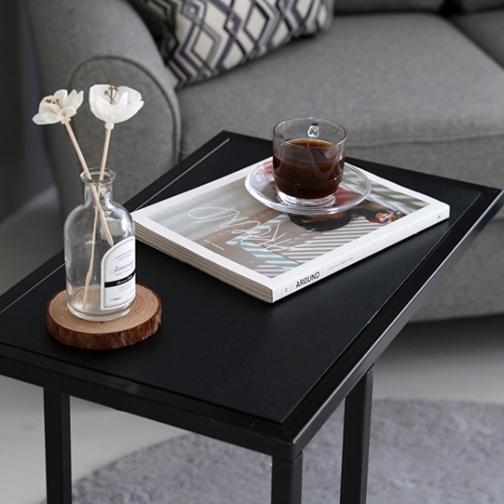 ㄷ자테이블 침대용 테이블 베란다책상 얇은 서브 탁자 소파뒤책장 현관협탁 미용실 티테이블