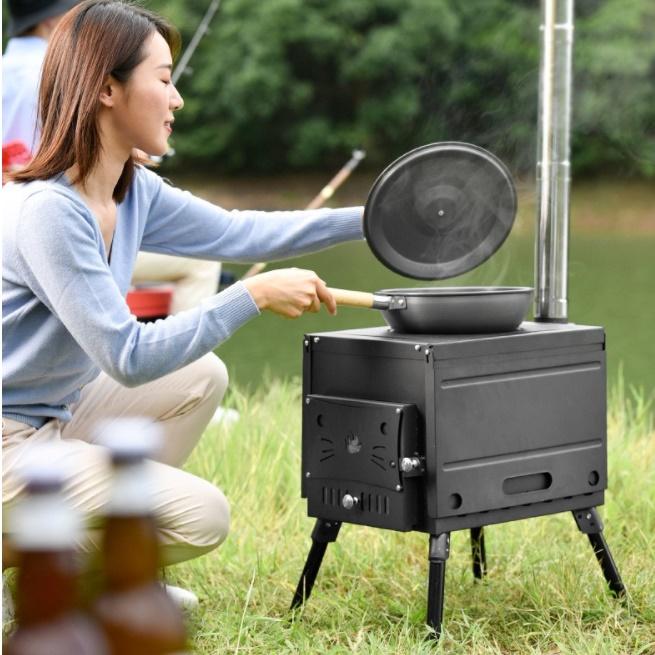캠핑용난로 소형 화목 난로 미니 나무 야외용 난로