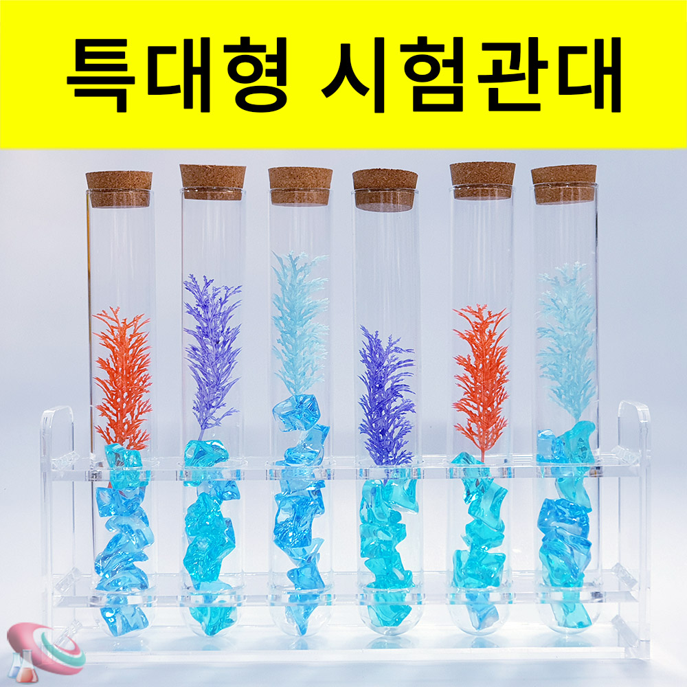 투명 시험관대 특대형 유리시험관 마개세트 플랜테리어 화병 과학교구몰 - 상품 이미지
