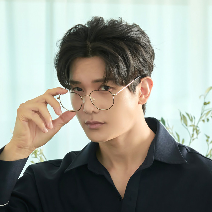 빅 오버사이즈 사각 레트로 남자 여자 티타늄 안경테 사진 2