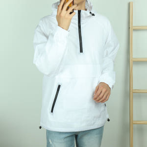 캐주얼 오버핏 반집업 방수 바람막이 아노락 나일론 후드집업점퍼 착용 후기 | 사이즈/핏 총정리 - 상품 이미지 1