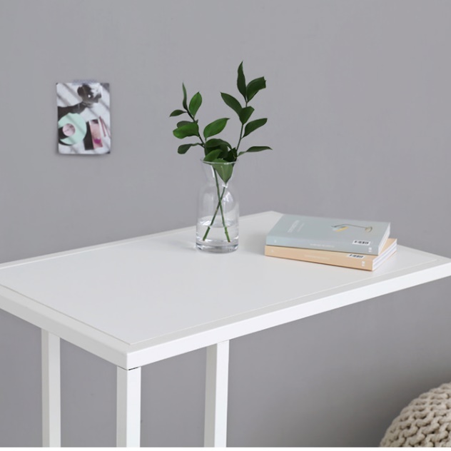 ㄷ자테이블 침대용 테이블 베란다책상 얇은 서브 탁자 소파뒤책장 현관협탁 미용실 티테이블