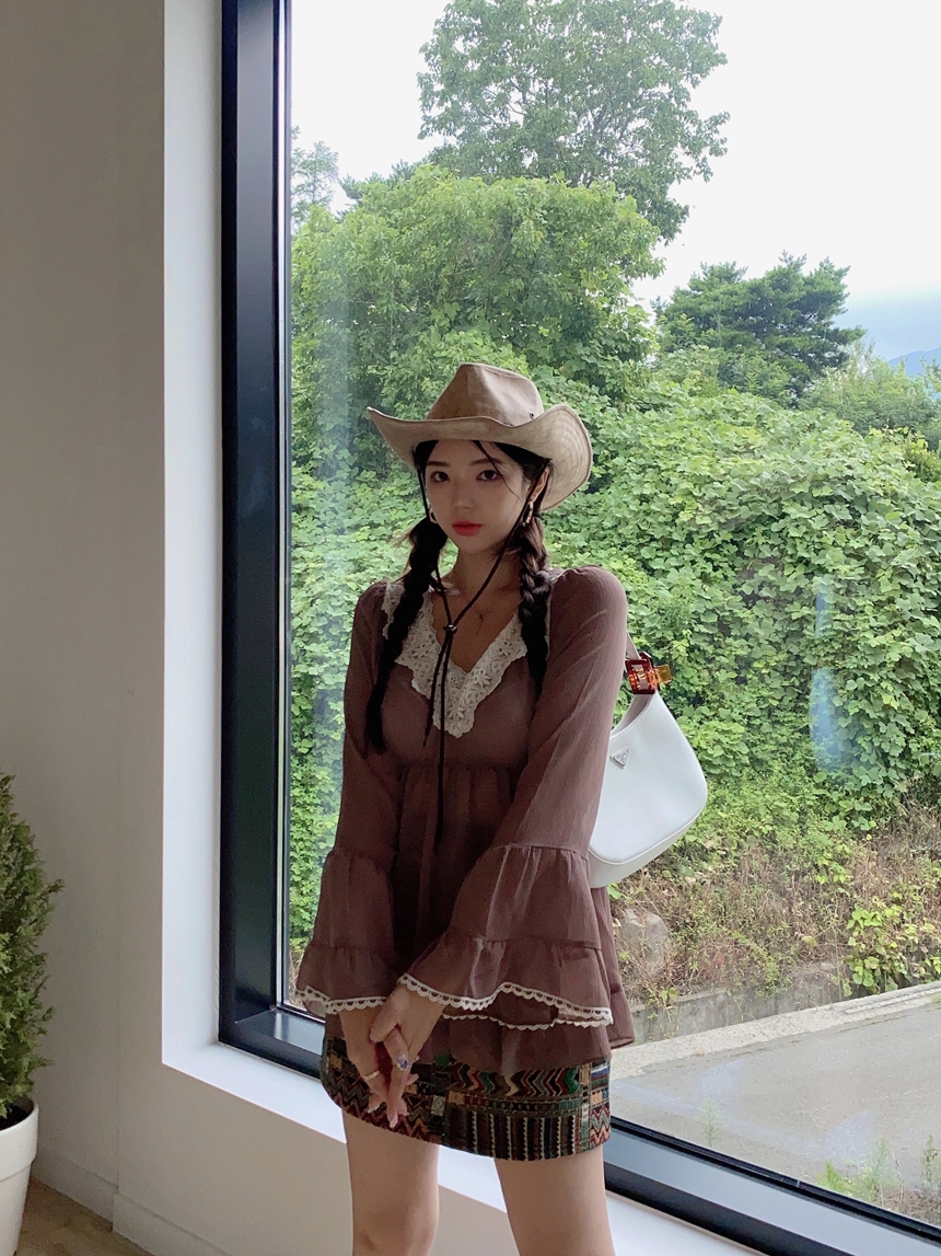 웨스턴 카우보이 페도라 모자 2color 상세 이미지 34