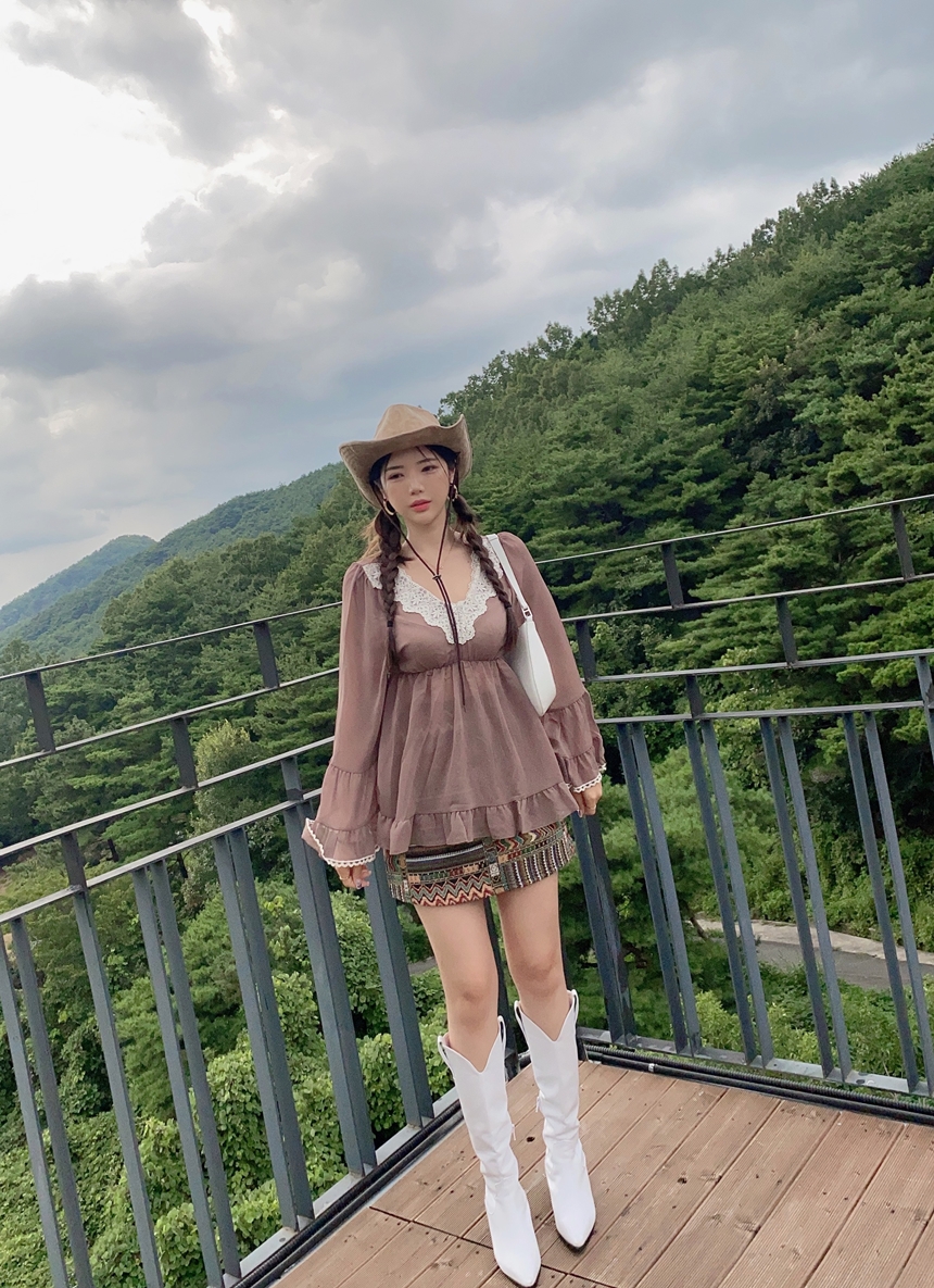 웨스턴 카우보이 페도라 모자 2color 상세 이미지 33