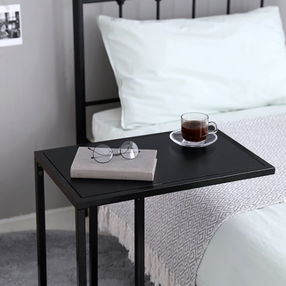 ㄷ자테이블 침대용 테이블 베란다책상 얇은 서브 탁자 소파뒤책장 현관협탁 미용실 티테이블