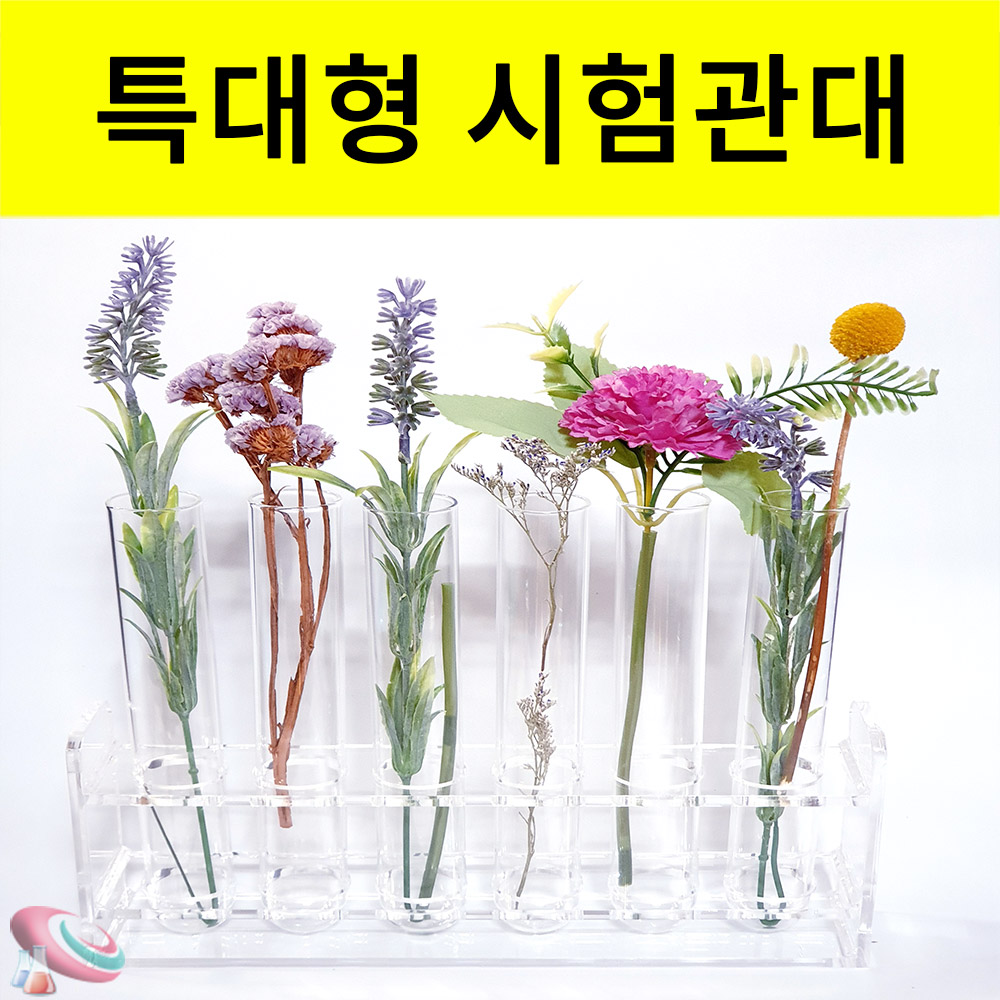 투명 시험관대 특대형 유리시험관 마개세트 플랜테리어 화병 과학교구몰 - 상세 이미지 2