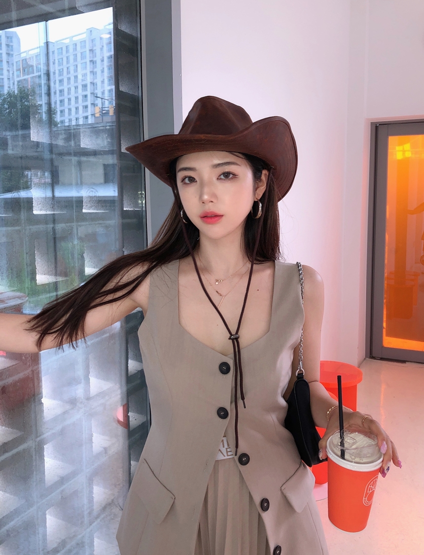 웨스턴 카우보이 페도라 모자 2color 상세 이미지 20