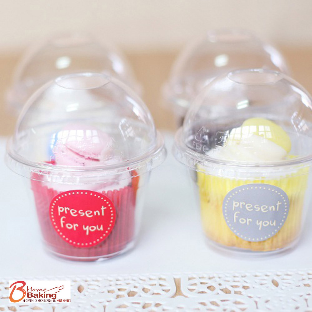 PET케이스-투명컵케익 (뚜껑포함) 초콜릿포장 파베 할로윈 빼빼로데이 발렌타인데이 제품 이미지