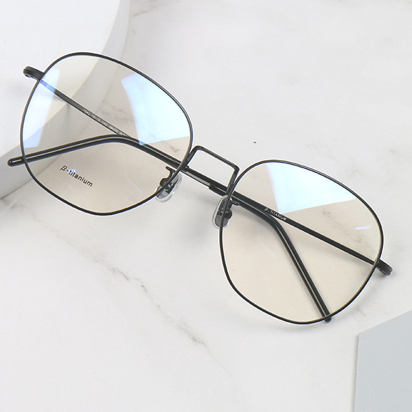 빅 오버사이즈 사각 레트로 남자 여자 티타늄 안경테