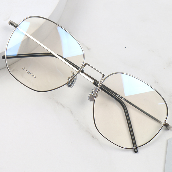 빅 오버사이즈 사각 레트로 남자 여자 티타늄 안경테