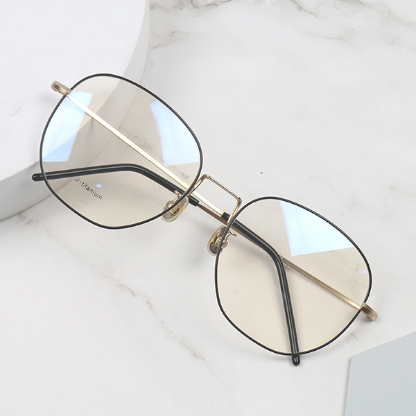 빅 오버사이즈 사각 레트로 남자 여자 티타늄 안경테
