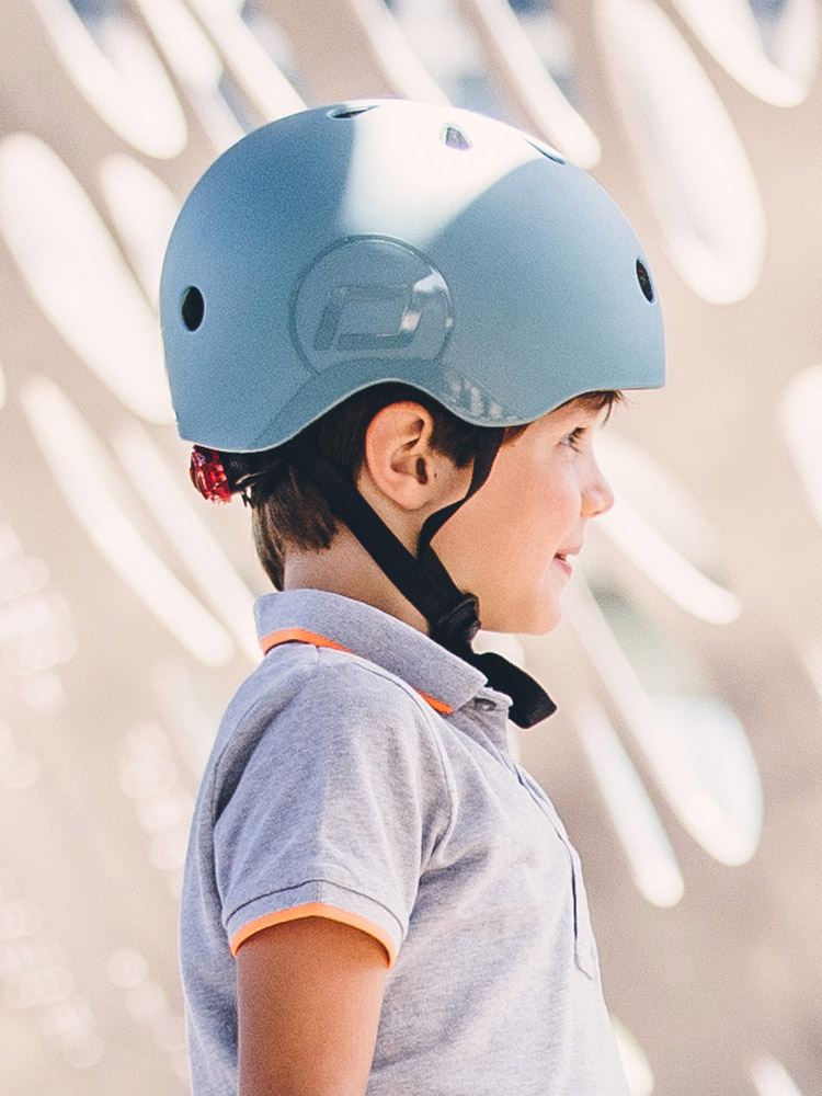 스쿳앤라이드 유아 헬멧M(스틸) LED 킥보드 자전거 헬멧