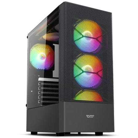 DarkFlash DARKFLASH DK200 RGB 강화유리 블랙 (미들타워)
