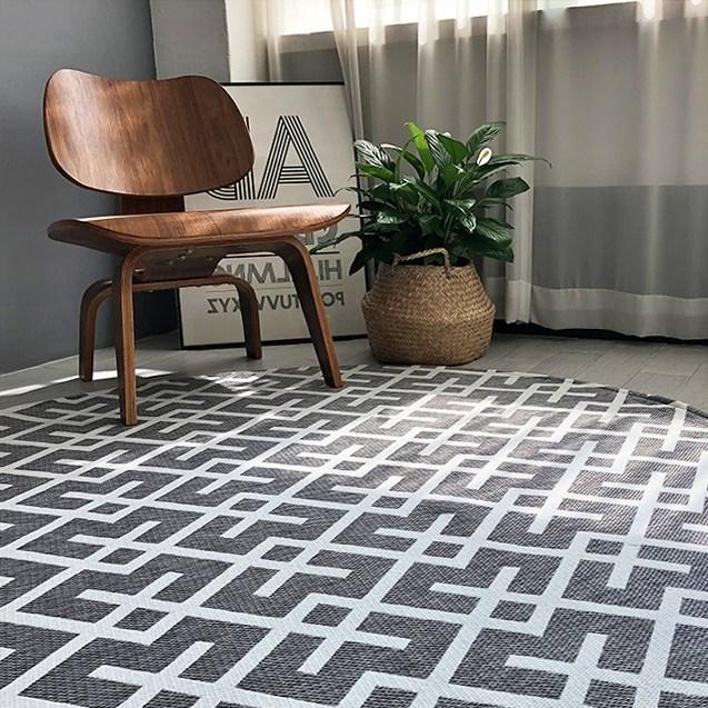 헤링본 원룸러그 빈티지러그 원형북유럽카페트