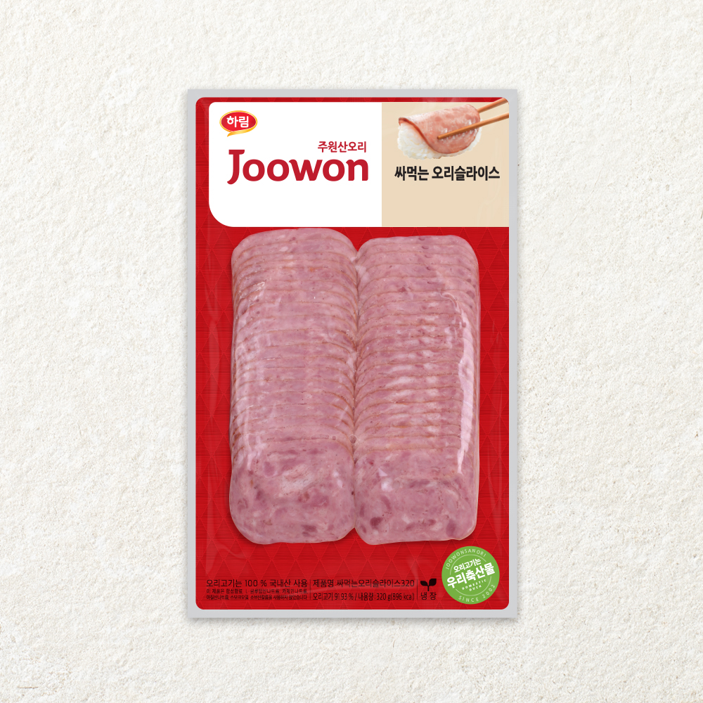 하림 주원산오리 싸먹는 오리 훈제 슬라이스 320g 오리고기 국산100% - 상세 이미지 2