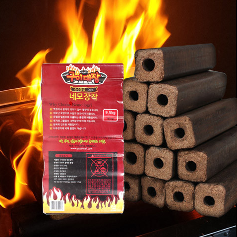 구이대장 네모장작 9.5kg 2개 한박스 캠핑 미니 압축 불멍 장작
