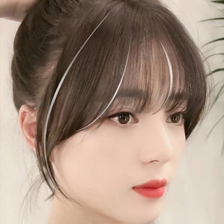 여신 앞머리 가발 셀프 붙임 머리 여우 덧 쪽 - 상품 이미지