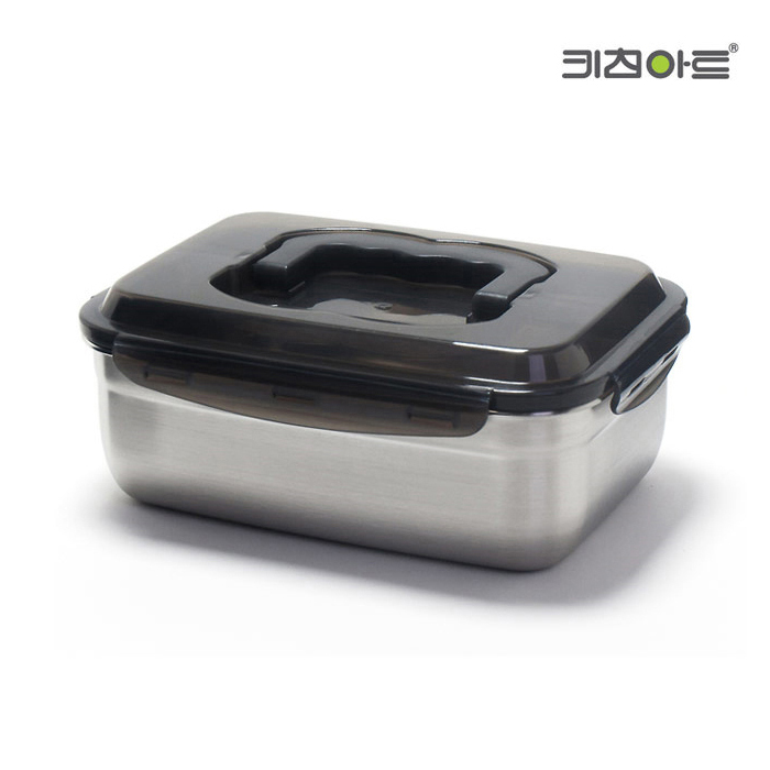 키친아트 피앙세 핸디형 스텐 핸들 김치통 밀폐용기 2.45L x2P - 상세 이미지 2