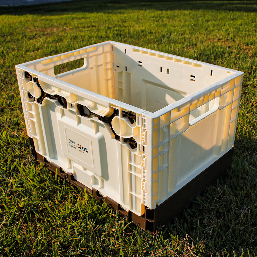 오프슬로우 폴딩박스 밀크박스 운반상자6호 원목 상판 감성 캠핑 모음전 이미지 8