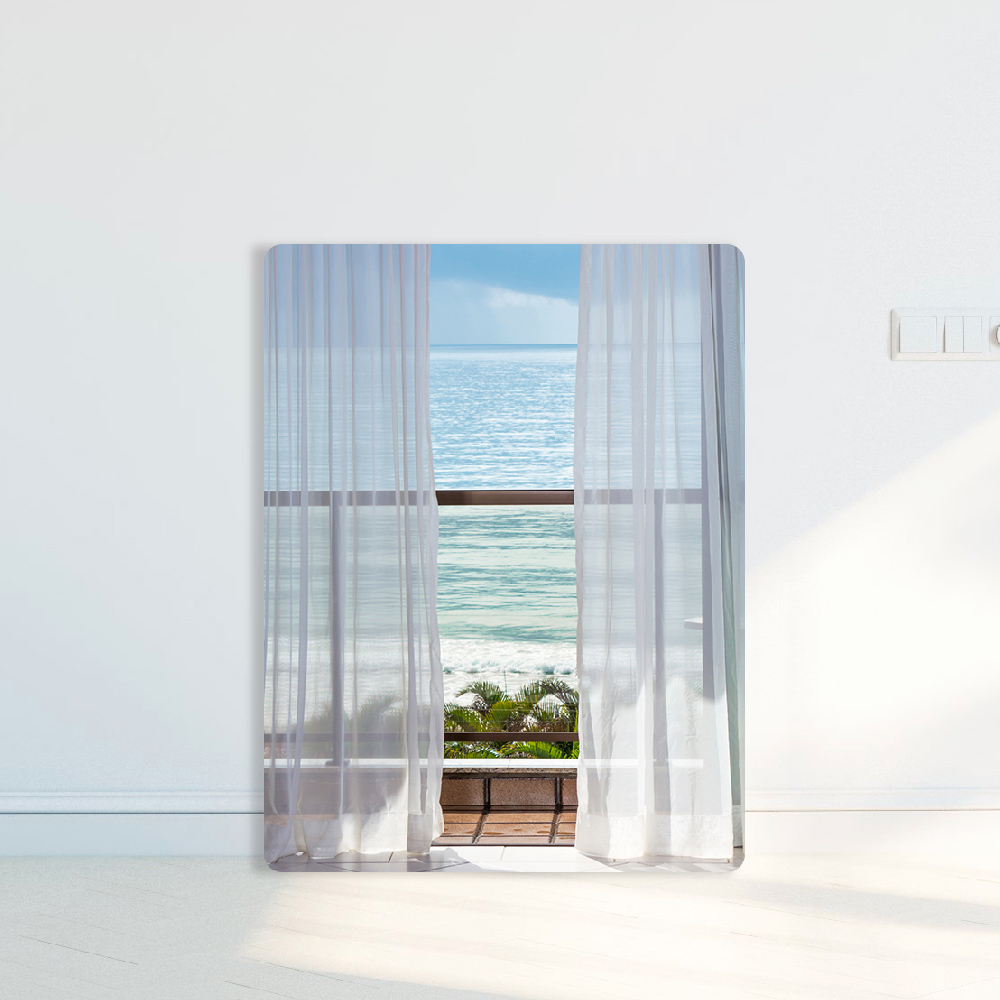 접이식 테이블 베드트레이 액자테이블 60x40 하얀파도 27cm