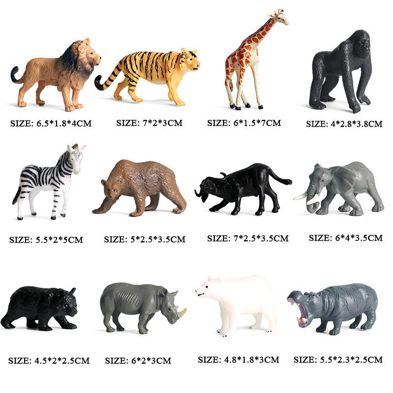 스테이앳홈 스몰월드 야생동물 사파리 피규어 12종 세트 wild animals - 상세 이미지 3