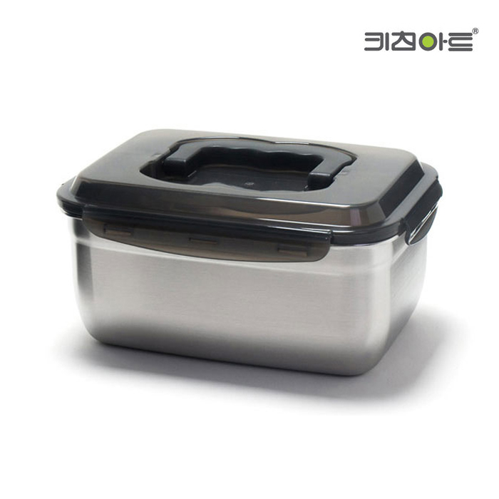 키친아트 피앙세 핸디형 스텐 핸들 김치통 밀폐용기 3.6L x2P - 상세 이미지 2