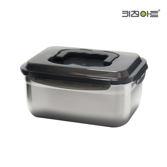 키친아트 피앙세 핸디형 스텐 핸들 김치통 밀폐용기 1.9L x2P - 상세 이미지 2