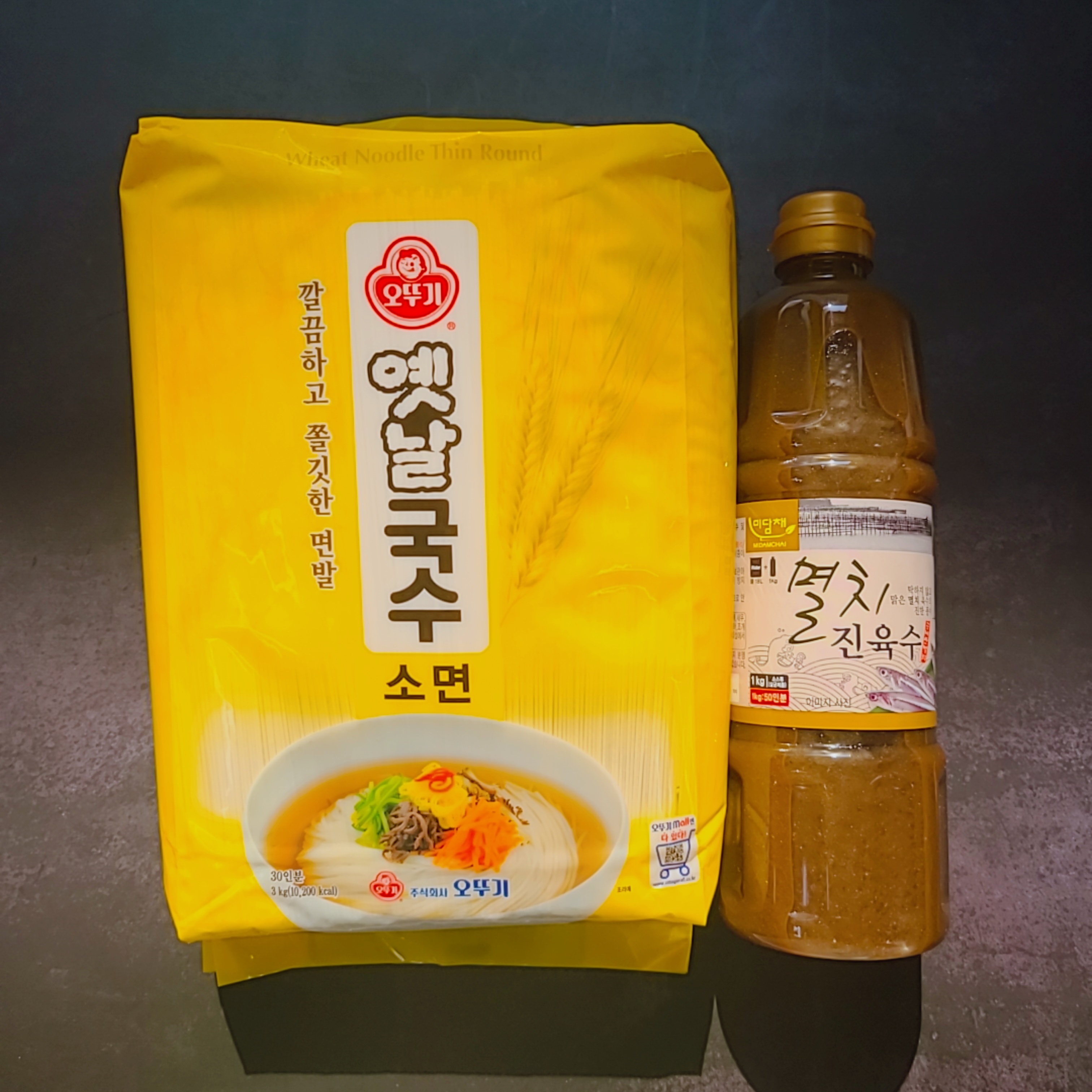 맛있는 잔치국수 세트 밀키트 30인분 옛날국수소면3kg + 멸치진육수1kg - 상품 이미지