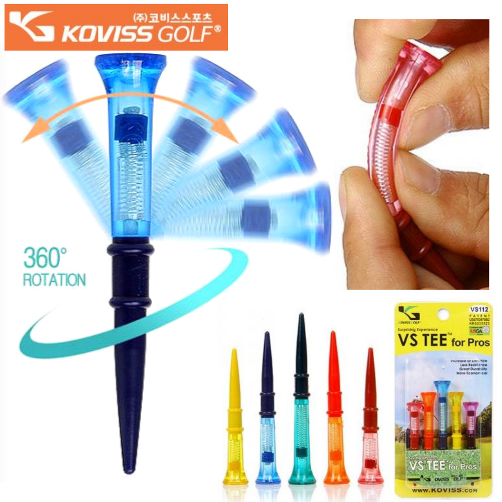 필드용 우레탄 골프티꽂이 숏티 롱티 68mm 76mm 84mm 실리콘 골프 tee 세트 - 상품 이미지
