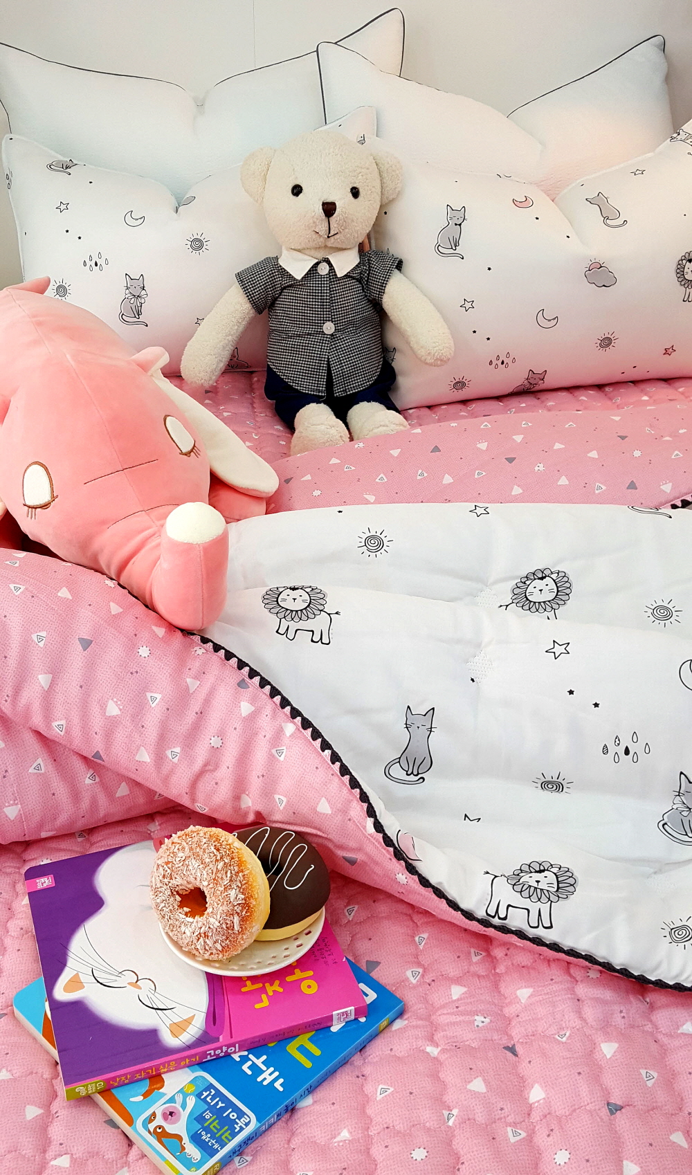 라이온 구름 간절기 모달이불 어린이이불 세트