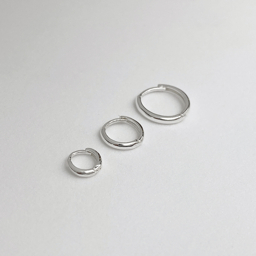 (무배/실버925) 초미니 4mm 실버 데일리 원터치 링귀걸이