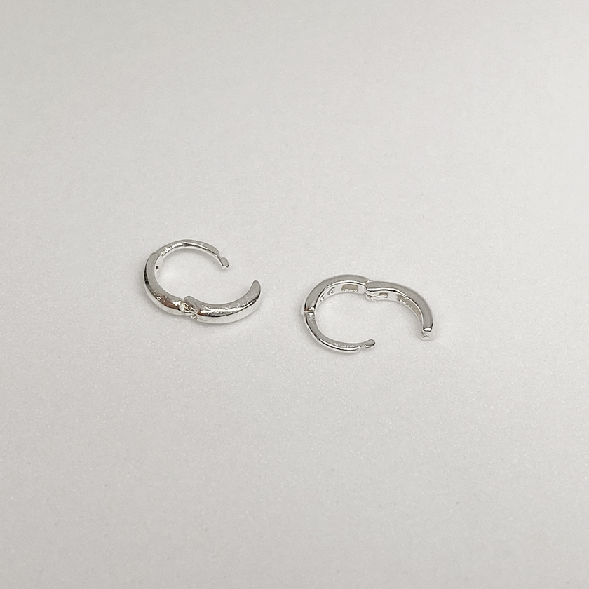 (무배/실버925) 초미니 4mm 실버 데일리 원터치 링귀걸이