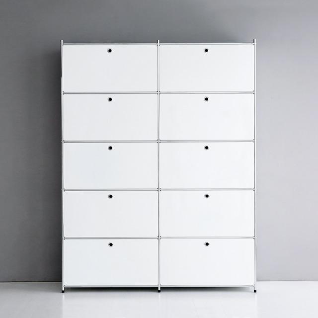 심플리 5x2 수납장 10문 BC103 1520mmx400mmx1955mm, 5단, 화이트 3205.2515 - 메인 이미지