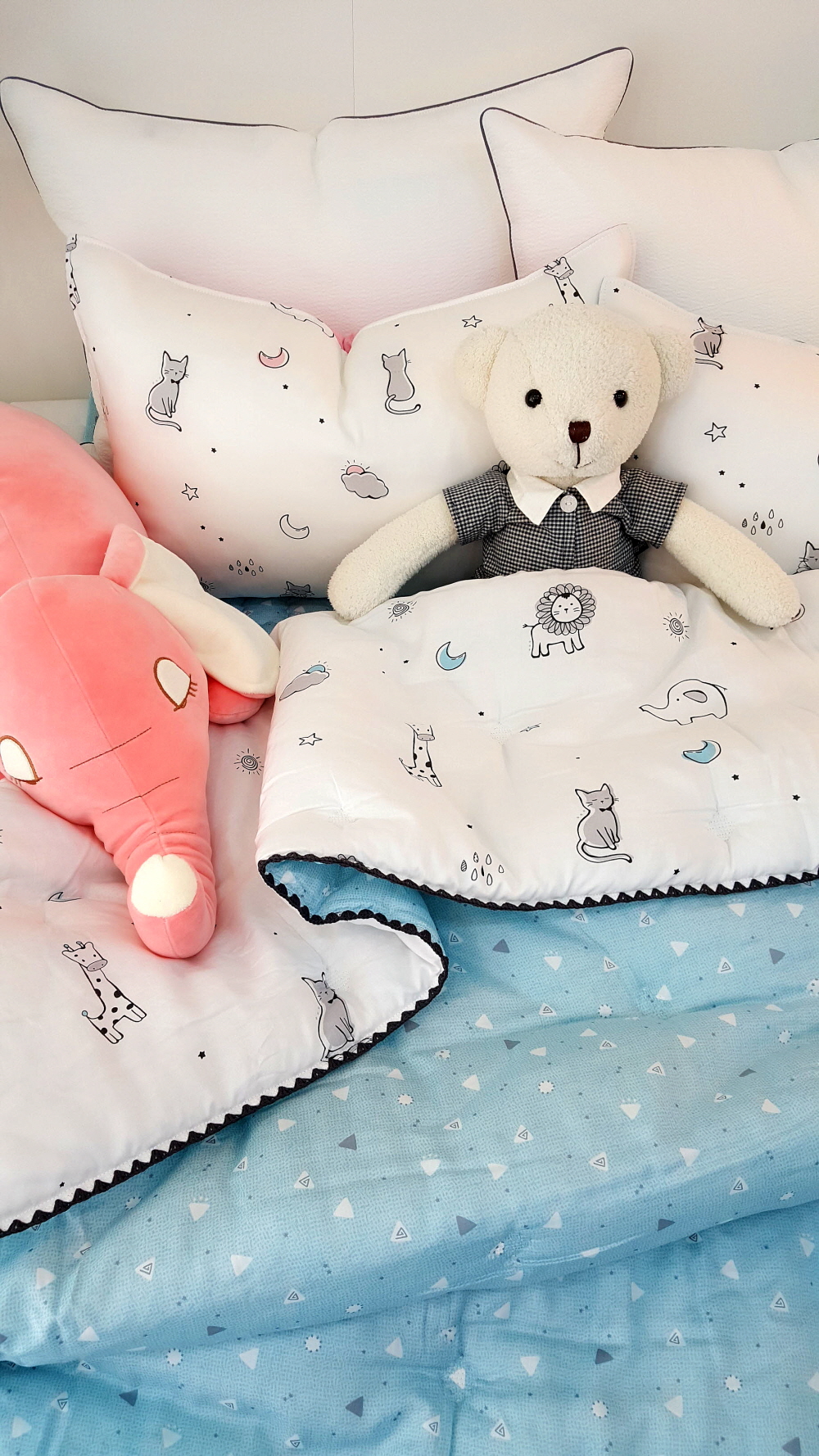 라이온 구름 간절기 모달이불 어린이이불 세트