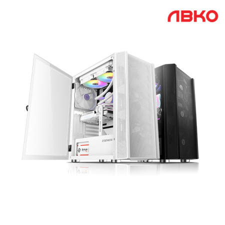 앱코 SUITMASTER P1000 강화유리 PC케이스 (화이트)