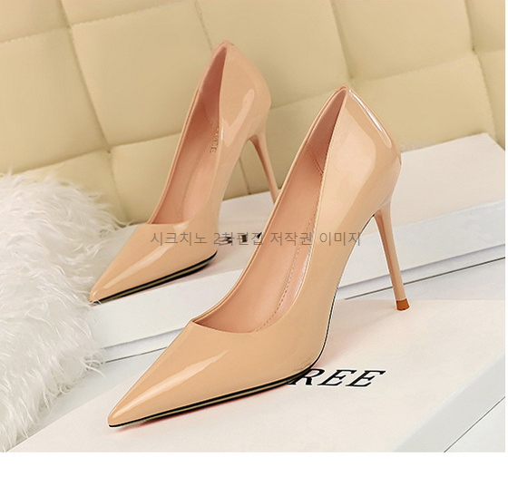220-265 차드린 9.5cm 에나멜 스틸레토 빅사이즈 하이힐 구두 5color 상세 이미지 18