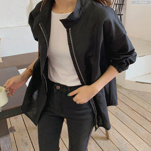 린넨 오버핏 집업 자켓 2color 가을 봄 루즈핏 하프 소매기장 포켓 ... 착용 후기 | 사이즈/핏 총정리 - 상품 이미지 3