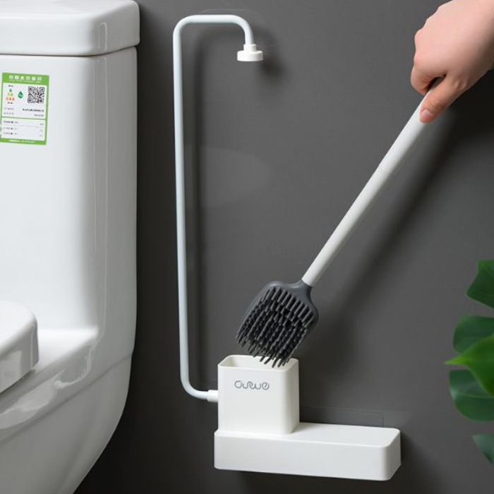 자석고정 실리콘 화장실 변기청소솔 고급형 변기솔