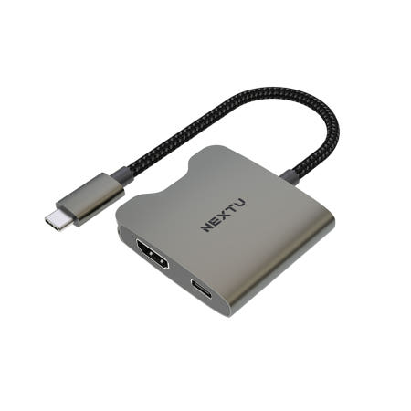 ㈜이지넷유비쿼터스 현지 공장 넥스트유 2272TCH-PD C타입 to HDMI 2.0 아답터 스마트폰 태블릿 노트북 TV 모니터 확장 복제 넷플릭스 PD