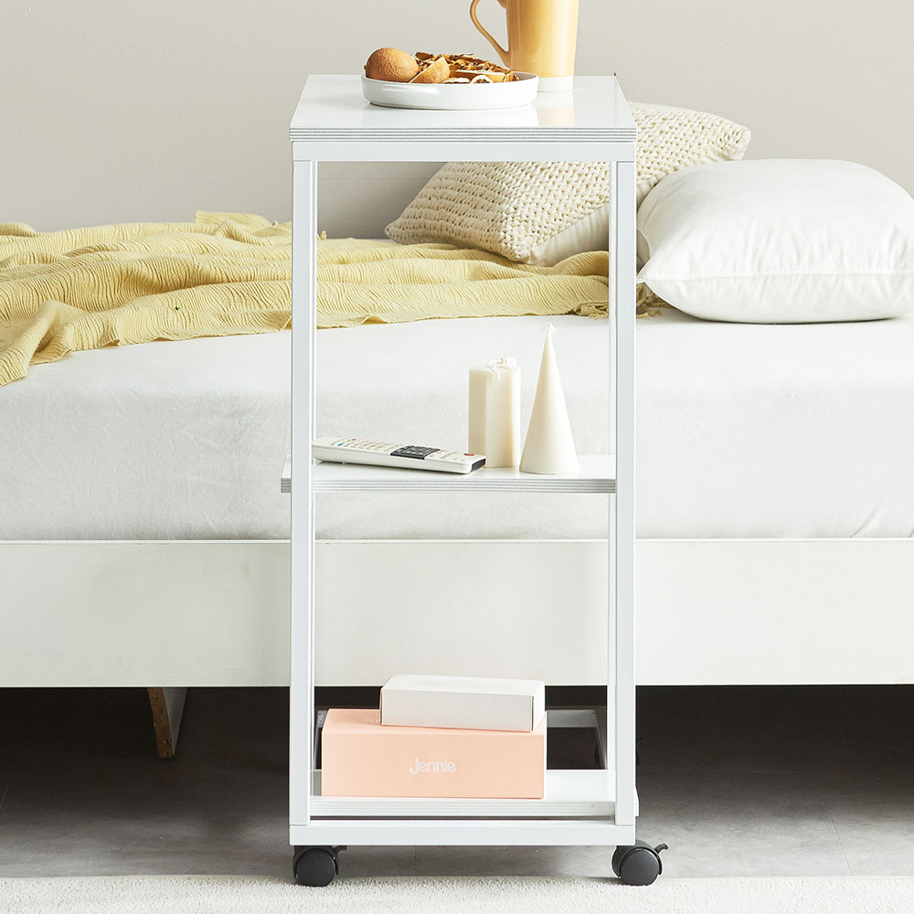 잭팟 바퀴달린 이동식 간이 쇼파 테이블 미니 침대용 책상 침대 위 보조 협탁