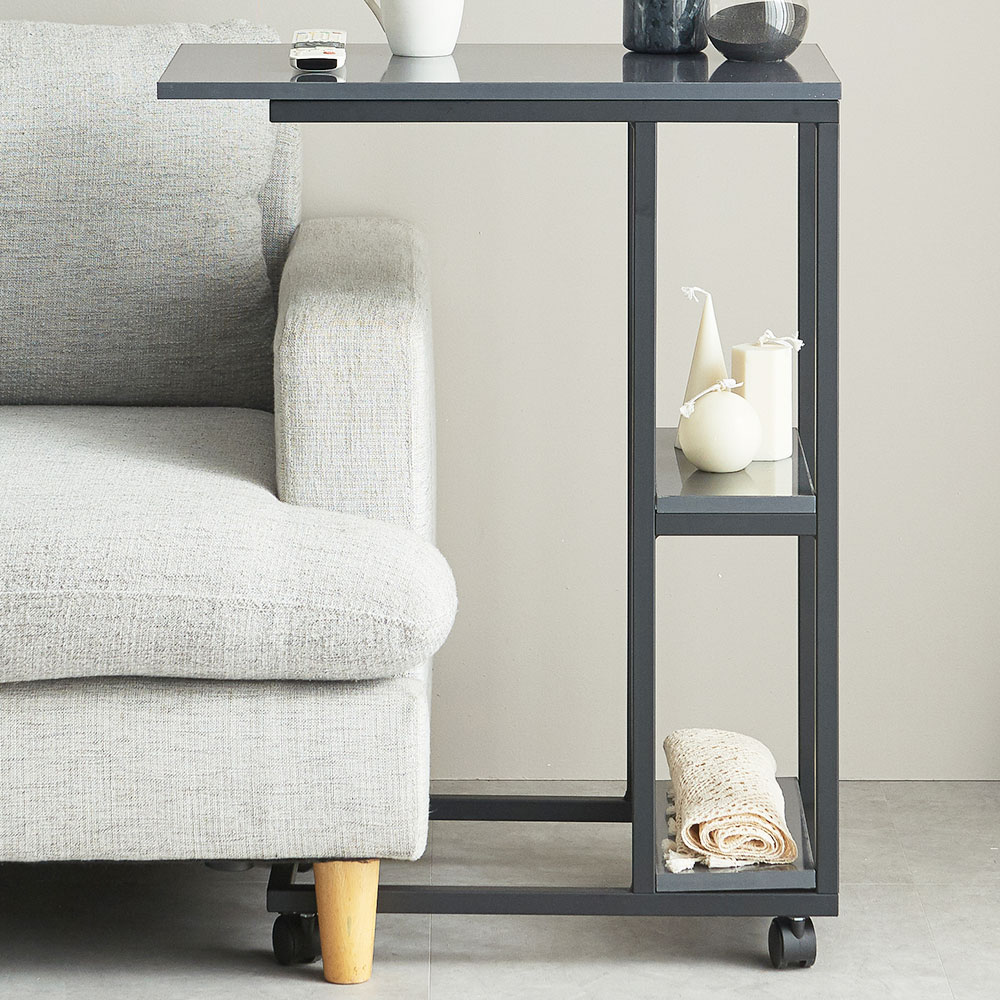 잭팟 바퀴달린 이동식 간이 쇼파 테이블 미니 침대용 책상 침대 위 보조 협탁