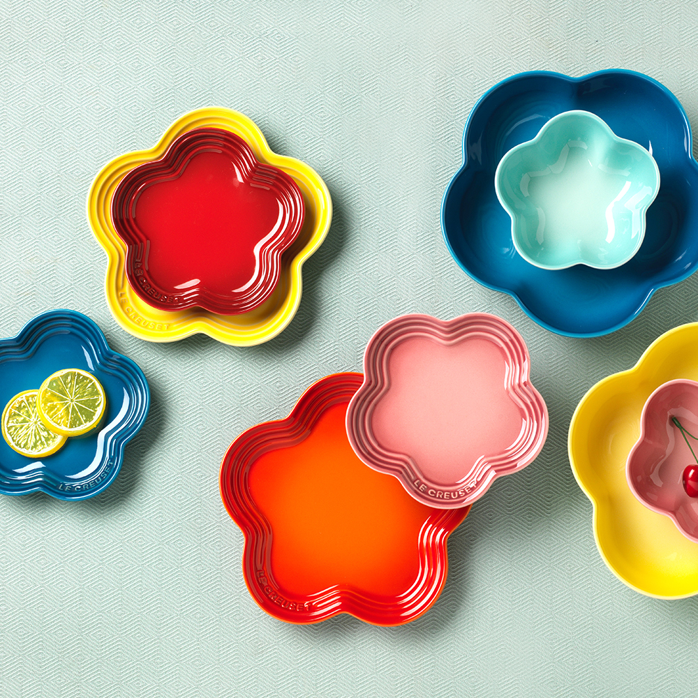 르크루제 레인보우 플라워접시 14cm (색상선택)