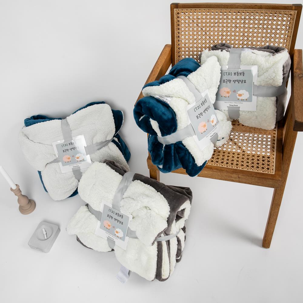 띵덕 집순이 캠핑용 할머니 극세사 얇은 양털 담요 이불 120x100