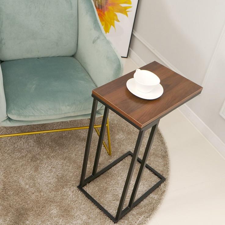 사각 협탁 현관협탁 전시용 ㄷ자 테이블 폭좁은 쇼파용 소형 탁자 높은 사이드테이블 미용실